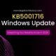 KB5001716 Windows Update showing update components for Windows 10 and Windows 11, safe to install and fully explained