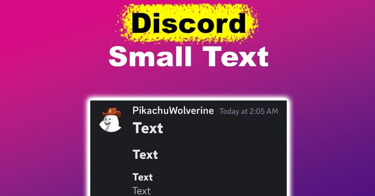Small Text Discord
