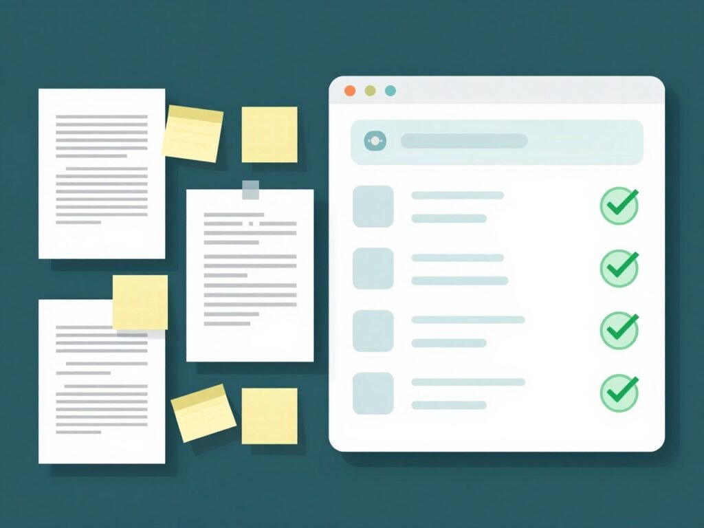 Contract automation software dashboard compared to manual paper-based contract process