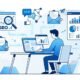 digital marketing channels overview illustration showing SEO social media email and analytics