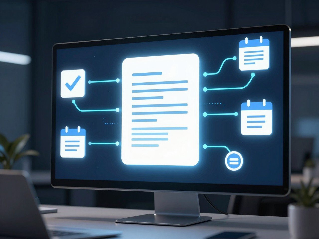 contract lifecycle management workflow dashboard on a modern screen