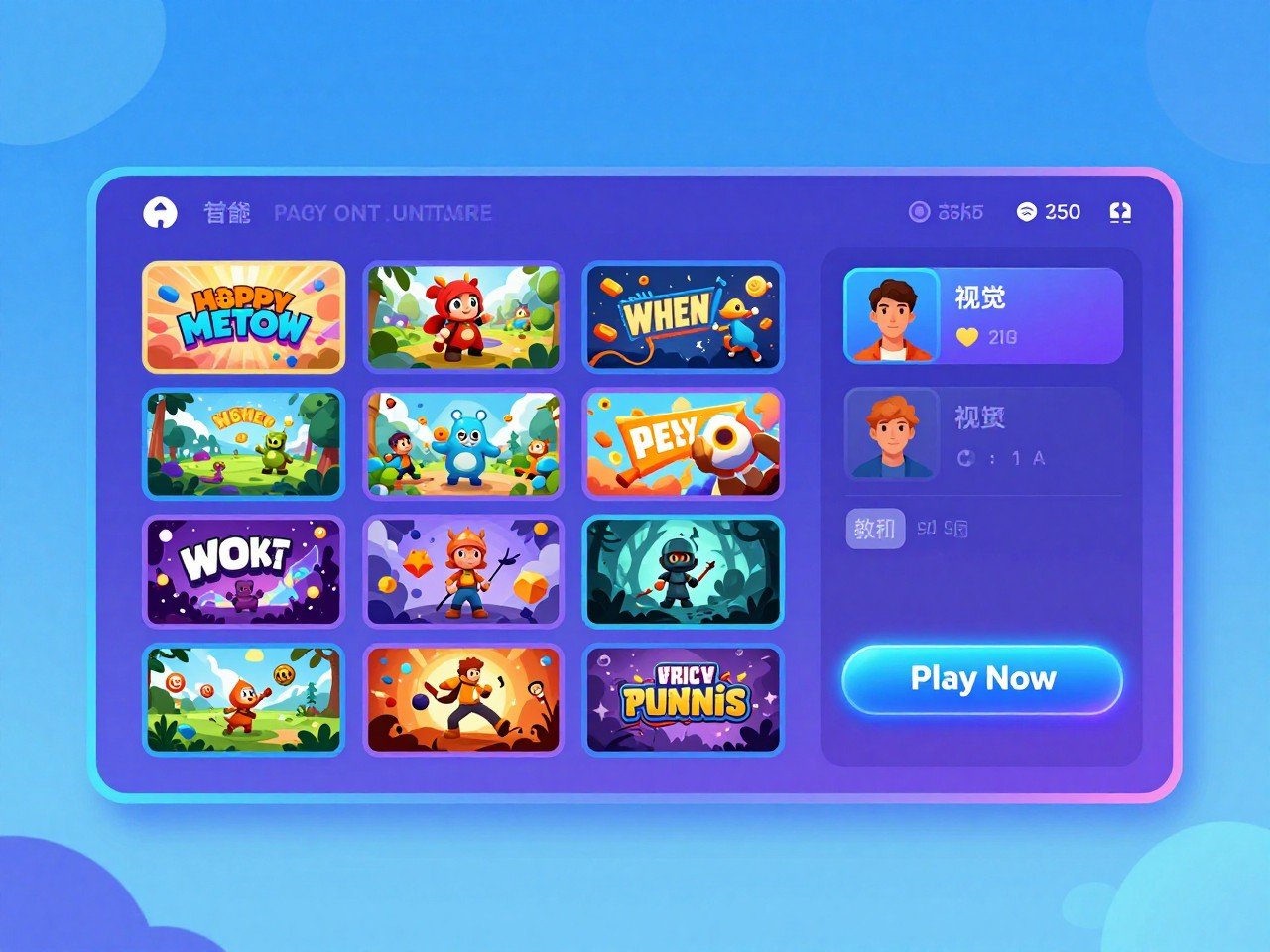 PlayMyWorld Online browser gaming platform dashboard showing free games in 2026